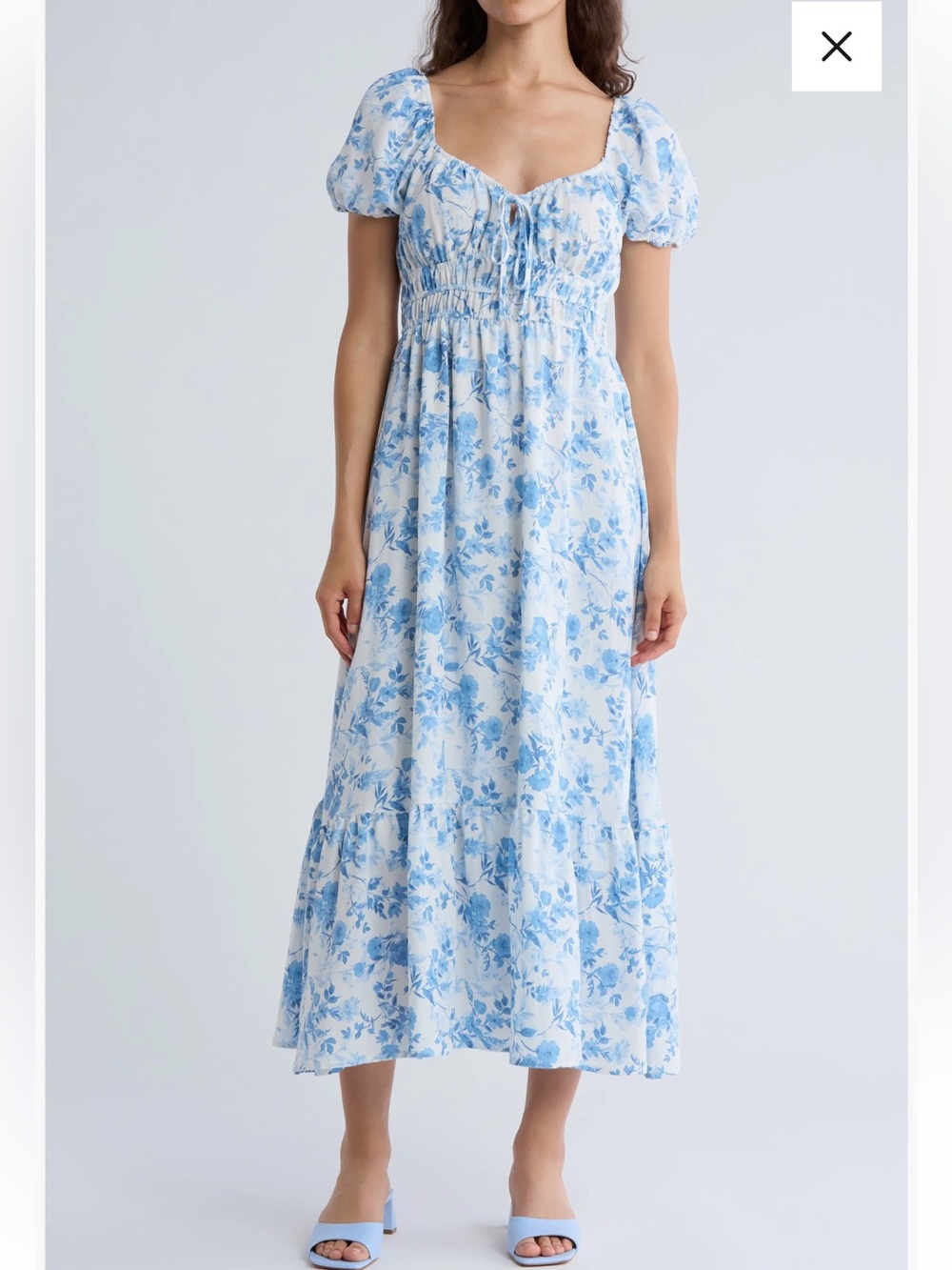 Floral Puff Sleeve Midi Dress
AUGUST SKY